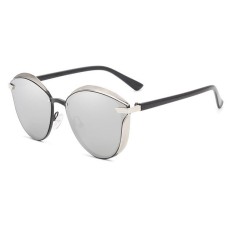Ochelari de Soare Cat Eye Mirror Silver, Polarizați, Include Toc, Săculeț și Lavetă de Curățare, Protecție UV400