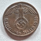 Germania Nazista 1 reichspfennig 1939/D Munchen bronz