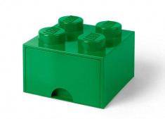 Cutie depozitare LEGO 2x2 cu sertar - Verde (40051734) foto