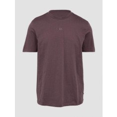 Tricou bărbați cu decolteu la baza g&acirc;tului, cu logo, Liliac, S