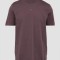 Tricou bărbați cu decolteu la baza g&acirc;tului, cu logo, Liliac, S