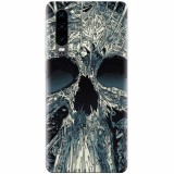 Husa silicon pentru Huawei P30, Abstract Skull Artwork Illustration