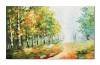 Tablou 3D pictat manual, Armonia naturii, calmitate, 100x60cm ulei pe panza in cutit, Marius Maxim