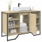 vidaXL Dulap chiuvetă baie, stejar sonoma, 91x35x60 cm, lemn prelucrat