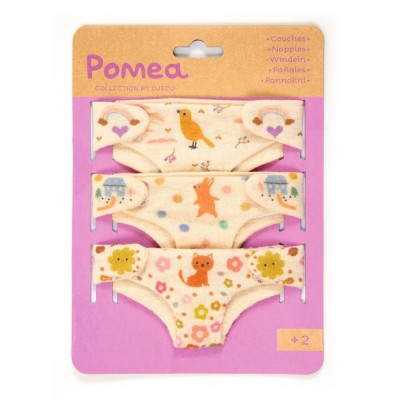 Colectia Pomea Set 3 scutece pentru papusi bebelus, Djeco foto