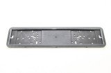 Suport numar inmatriculare din otel inoxidabil model carbon LPF 002 AMiO, rama metalica pentru placa de inmatriculare