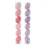 Set 12 oua decorative din plastic multicolor 60A 4x6 cm