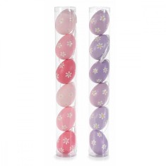 Set 12 oua decorative din plastic multicolor 60A 4x6 cm