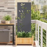 vidaXL Ecran de intimitate pentru grădină Floral Antracit 50 x 140 cm 876324
