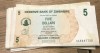 (ORIX) Zinbabwe 5 dolar dollars 2007