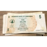 (ORIX) Zinbabwe 5 dolar dollars 2007