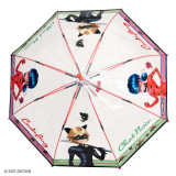 Umbrela baston automata transparenta Ladybug, Jad