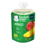 Pouch din mango Bio de la 6 luni, 80g, Gerber