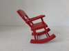* Scaun balansoar minitura jucarie pentru papusi / decor, lemn vopsit in rosu, 10cm inaltime x 6x7cm