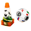 Set minge fotbal si 4 jaloane, antrenament copii