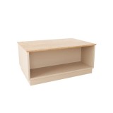 Cumpara ieftin Masa Monika, Pako World, Stejar-Gri deschis, 90x56x40 cm