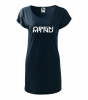 Tricou rochie Malfini bumbac print &quot;Open Mind&quot; marimi L, Bleumarin, Casual, Imprimeu text