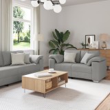 VidaXL Set canapea, 2 piese, perne gri nor, textil
