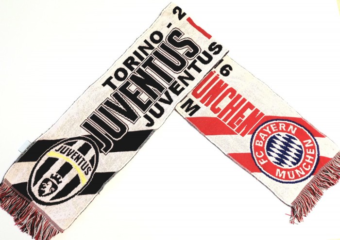 Fular meci fotbal JUVENTUS TORINO - BAYERN MUNCHEN (23.02.2016)-produs oficial