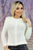 Cumpara ieftin E587RR-15 Pulover cu modele in tesatura si maneci lungi