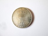 Suedia 1 Krona 1956 argint,diametrul:25 mm,greutate:6,97 grame,moneda din imagini.