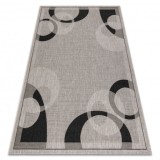 Covor sisal Floorlux 20078 argintiu si negru, 140x200 cm