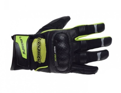 Manusi moto Leoshi piele, marime S, culoare negru/galben Cod Produs: MX_NEW LSL07483 foto