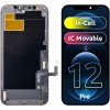 Display cu Touchscreen ZY pentru Apple iPhone 12 / 12 Pro, cu Rama, Versiune LCD In-Cell IC Movable, Negru