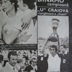 Revista Sport (1977) Universitatea Craiova ia Cupa si Dinamo Bucuresti campioana