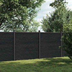 vidaXL Panou pentru gard, gri, 353x186 cm, WPC foto