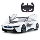 Masinuta cu telecomanda, Rastar, BMW i8, 1:14, Alb