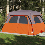 Cort de camping pentru 6 persoane, gri/portocaliu, impermeabil GartenMobel Dekor, vidaXL