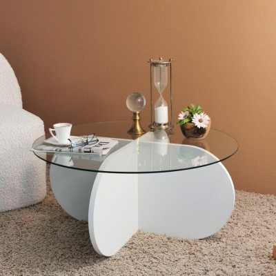 Masuta de cafea Bubble - White, Alb, 75x35x75 cm foto
