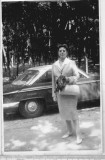 Bnk foto Margareta Codreanu - Excursie langa Bucuresti 1967 - Panhard 24 BT, Alb-Negru, Romania de la 1950, Transporturi