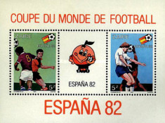 ZAIR 1982 - FOTBAL - WORLD CUP 1982 blocul de 2 v foto