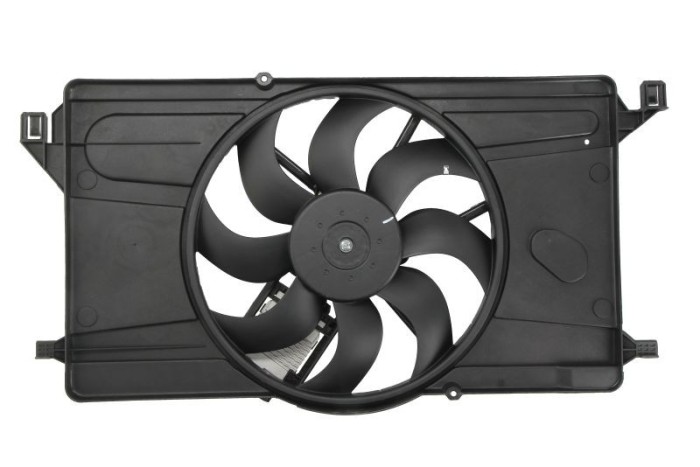GMV radiator electroventilator Ford Focus C-MAX, 2003-2011, C-MAX, 2007-2011, Focus II, 2004-2011, motor 1.6, benzina, cu AC, 380 mm; (2 +2) pini