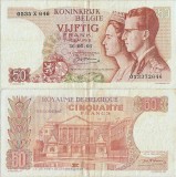 1966 (16 V), 50 francs (P-139a.1) - Belgia