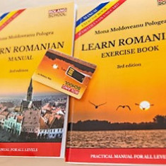 Learn romanian - Manual and exercise book set (2 volumes)