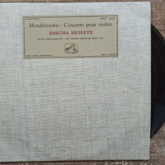 Mendelssohn, concerto pour violon; Jascha Heifetz// disc vinil