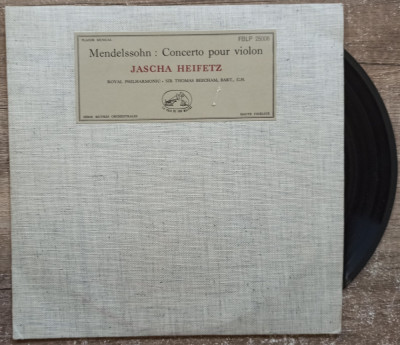 Mendelssohn, concerto pour violon; Jascha Heifetz// disc vinil foto