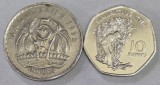 MAURITIUS Set / Lot 7 , 2 Monede : 5 Rupees 1992 + 10 Rupees 2016