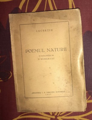 Lucretiu - Poemul naturii (1947) pagini netaiate foto