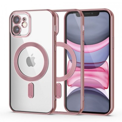 Husa MagSafe pentru Apple iPhone 11, Tech-Protect, Magshine, Roz Aurie foto