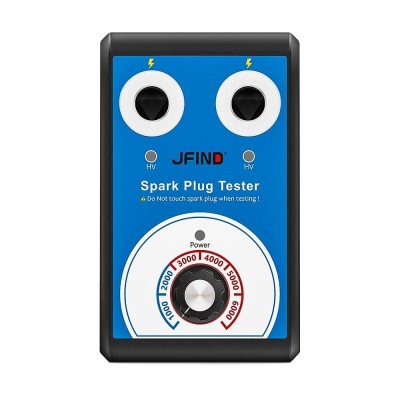 Tester de bujii auto JFIND B0198-1, analiza de aprindere a mașinii pe benzină 12V, reglabil cu doua orificii, 6000 rpm, Albastru/Negru foto