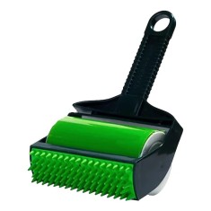 Rola pentru parul animalelor de companie, plastic, negru, verde