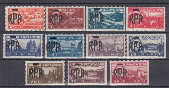 ROMANIA 1948 LP 229 MIHAI VEDERI SUPRATIPAR R.P.R. SERIE MNH