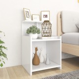 VidaXL Noptiere, 2 buc., alb, 40x35x60 cm, PAL