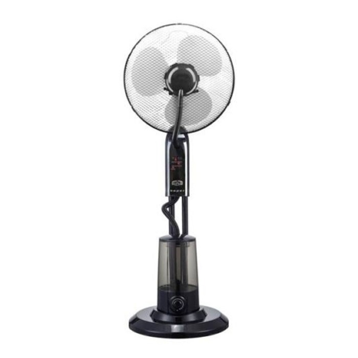 Ventilator cu pulverizator Beper, 75 W, 3 l, 3 trepte, 3 functii, Negru