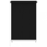 Cumpara ieftin Jaluzea tip Rulou de Exterior Negru 140x230 cm HDPE pentru Terasa sau Balcon