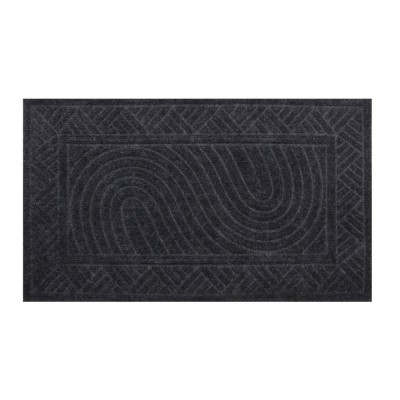 Covor intrare exterior RT Embossed RT330, 40 x 70 cm, cauciuc, gri, dreptunghiular foto